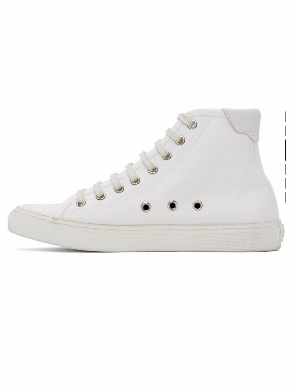 Saint Laurent white canvas Malibu sneakers - Picture 3 of 7